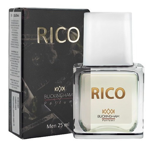Perfume Rico Masculino, Buckingham Parfum, 25ml, Com Alta Fixação E Essência De Qualidade E Elegância, Exclusividade, Sofisticação E Durabilidade Prom