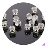 Topitos De Lujo Arete Respaldo Silicona Diy Plata 10un Bdc3