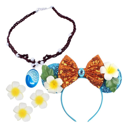 Niñas Moana Vestir Accesorios Moana Collar Diadema Pulsera F