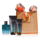 Kit Regalo Natura Homem Elo Perfume + Shampoo + Crem Afeitar