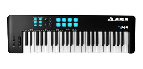 Teclado Alesis Controlador Midi V49 49 Teclas Sensíveis Usb