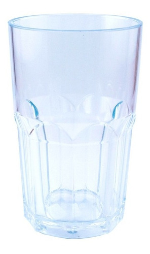 Vaso Facetado Plastico Simil Vidrio Nair 420 Cc. X 100u.