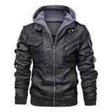 Chaquetas Invierno Hombre Abrigo Motociclista Informal Cuero