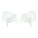 Set X2 Sillones Plasticos Skarpo Living Jardin Garden Life 