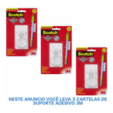 Suporte Para Vassouras Adesivo Scotch 3m - Kit C/ 3 Cartelas