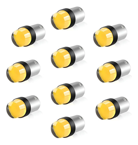 10 Foco Led Cob Gel Estrobo 1156 1polo Direcional Stop Color