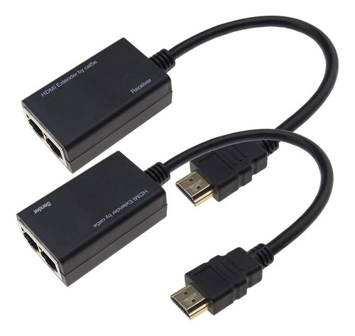 Prolongador Alargue Hdmi Por Utp Extension Hasta 30m Full Hd