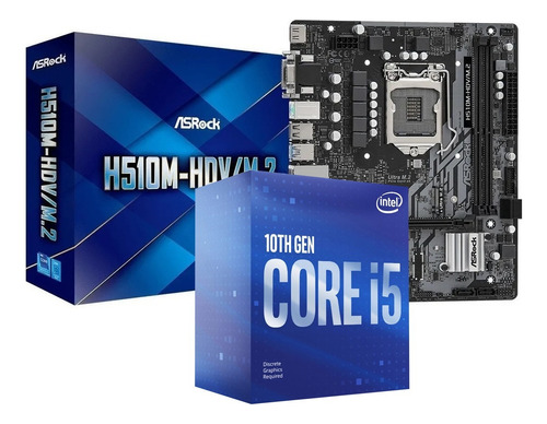 Combo Actualizacion Intel Core I5 10400 + H510m Lga1200