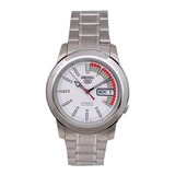 Reloj Seiko Snkk25k1 Automático Plateado-blanco De Caballero