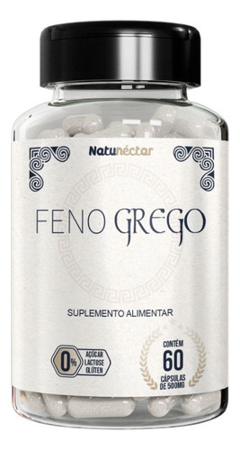 Feno Grego Premium 60 Caps Original 100% Natural Natunéctar