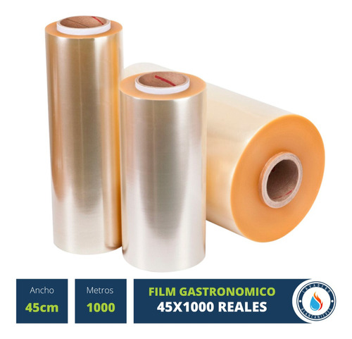 4 Rollo Film Gastronomico 45x1000 Cocina Pvc Alimento Reales