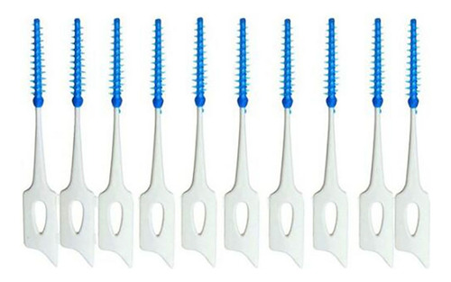 Cepillo Interdental Para Encías De Masaje De Plástico Azul Y