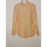 Camisa Calvin Klein Talla (l) 161/2  34-35   Cuadros Naranja