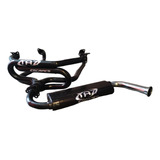 Escape Deportivo Para Vocho Vw Pancho Negro Y Headers