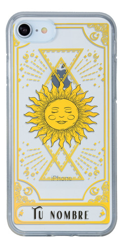 Funda Para iPhone Cartas Tarot Sol Astros Con Nombre