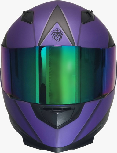 Casco Para Moto Cerrado Kov Novak Blade Morado/ Gris Color Violeta Oscuro Tamaño Del Casco L