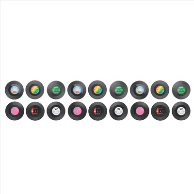 Posavasos Retro En Forma De Disco De Vinilo De 18 Piezas