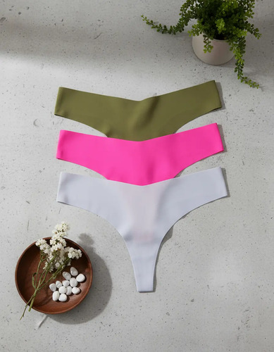 3 Tangas Invisibles Sin Costuras Cintura Baja Cómodas
