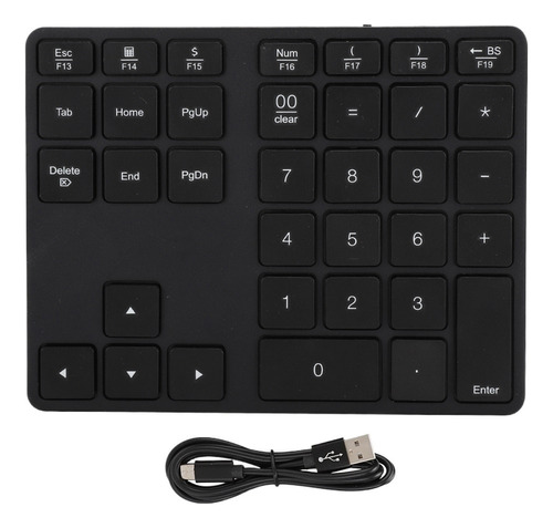 Teclado Numérico Bt308 De 35 Teclas, Recargable, Inalámbrico