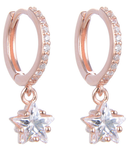 Aros Argollas Huggies Susanito Estrella Baño Rose 12mm