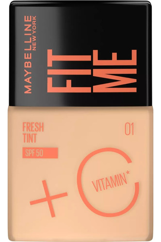 Base Fit Me Maybelline Fresh Tint Vit C Spf 50 30ml Tono 01.