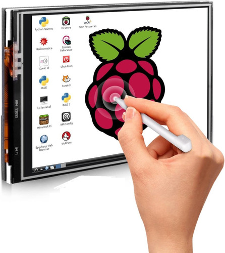 Raspberry Pi 4 Pantalla Display Lcd Touch 3.5 Carcasa Pi4 Pa