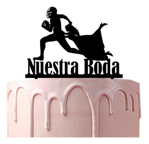 Letrero Para Pastel Cake Topper Nuestra Boda Fut Americano