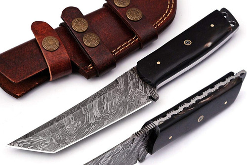 Grace Knives Cuchillo Tanto De Acero De Damasco Hecho A Mano