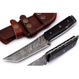 Grace Knives Cuchillo Tanto De Acero De Damasco Hecho A Mano