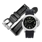 Correa Caucho Negro 22mm Con Hebilla Compatible Panerai 