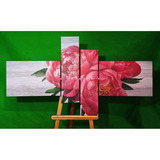 Cuadro Decorativo Canvas 155x90 Cm - Flores Peonías