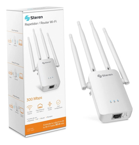 Router Repetidor Steren Wi-fi 300 Mbps 2.4 Ghz Hasta 30 M