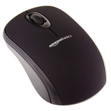 Mouse Raton Inalambrico Amazonbasic Mini Receptor + Baterias Color Negro