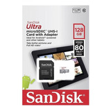 Memoria Micro Sd 128gb 80mb/s Clase 10 Xc Sandisk Ultra