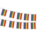2 Guía Banderines Lgbt Pride Marcha Orgullo 60 Banderas 20mt