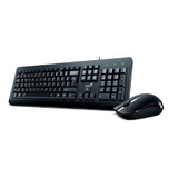 Combo Teclado Y Mouse Genius Km 160 Usb, Alambrico Negro