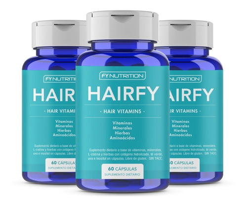 Hairfy - Vitaminas Anti Caída Cabello Pelo - Biotina X180