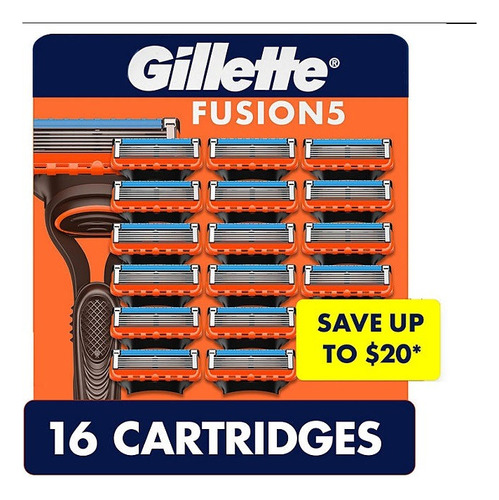 Cartuchos De Afeitar Gillette Fusion5 Para Hombre (16pz)