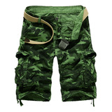 Bermuda Shorts Hombre Casual Verano Playa Cargo Camuflaje 1