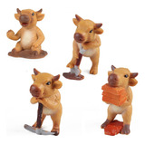 Adornos De Vaca Modelo Animal Para Niños.4pcs