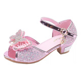 Niños Niñas Perla Princesa Zapatos Mariposa-nudo 1073