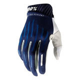 Guantes Ridefit Navy 100% Azul Blue White Talle L