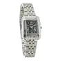 Reloj Tressa Dama Rectangular Plateado Fondo Negro | Mismo precio en cuotas