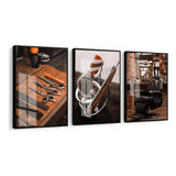 Quadros Decorativos Barbearia Decoração Salão 50x70 Vidro