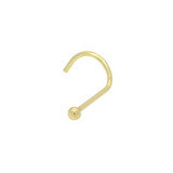 Piercing De Nariz De Bolinha 1mm Em Ouro 18k