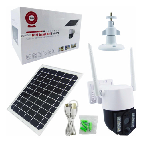 Camara De Vigilancia Solar Wifi Ip C/ 8 Led Modelo Vc3-w