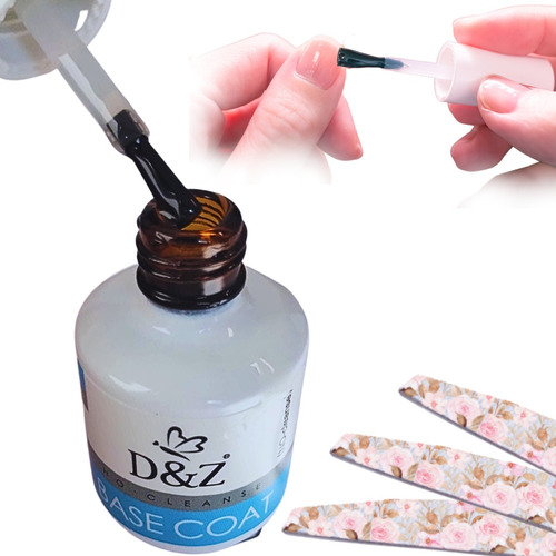 Base Coat D&z 15ml Extra Brilho Unha Gel Porcelana Soft Gel