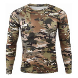 Playera Camuflaje Táctico Militar Manga Larga Tiro Outdoor