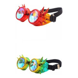 2x Óculos Rainbow Steampunk Goggles Gafas De Caleidoscópio D