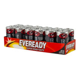 Pila Eveready Tipo D Grande Carbon Zinc Charola Pack X 12 